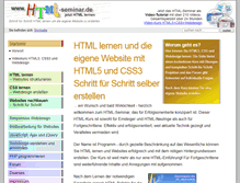 Tablet Screenshot of html-seminar.de